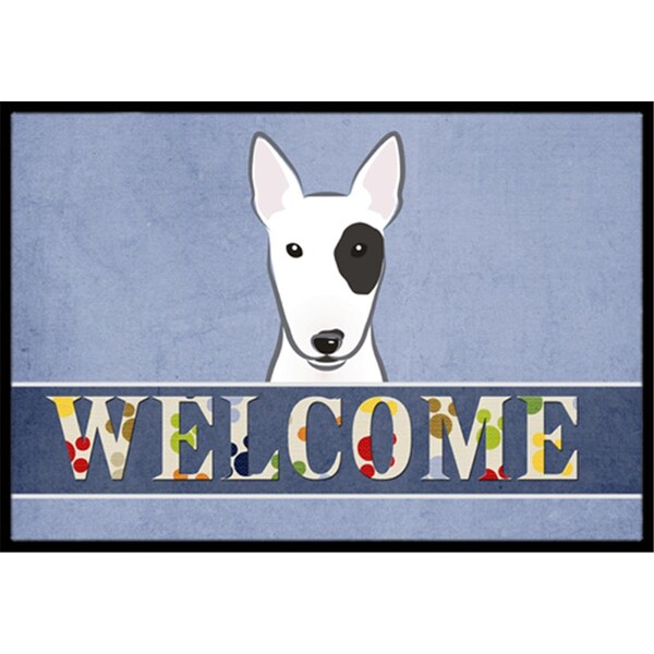 Carolines Treasures Bull Terrier Welcome Indoor and Outdoor Mat- 18 x 27 in. BB1395MAT - main